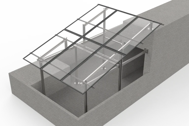 ENSOL RCC Custom Fit rooftop solar structure for irregular roofs
